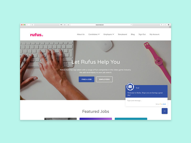 Website design for Rufus